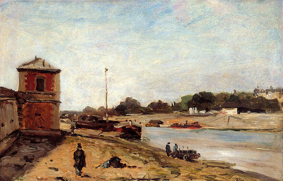 The Seine Opposite The Wharf De Passy — Eugène Henri Paul Gauguin