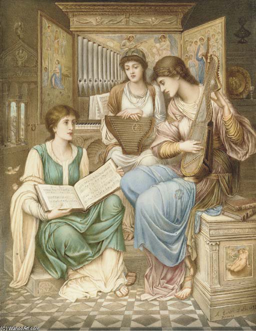 The Gentle Music Of A Byegone Day — John Melhuish Strudwick