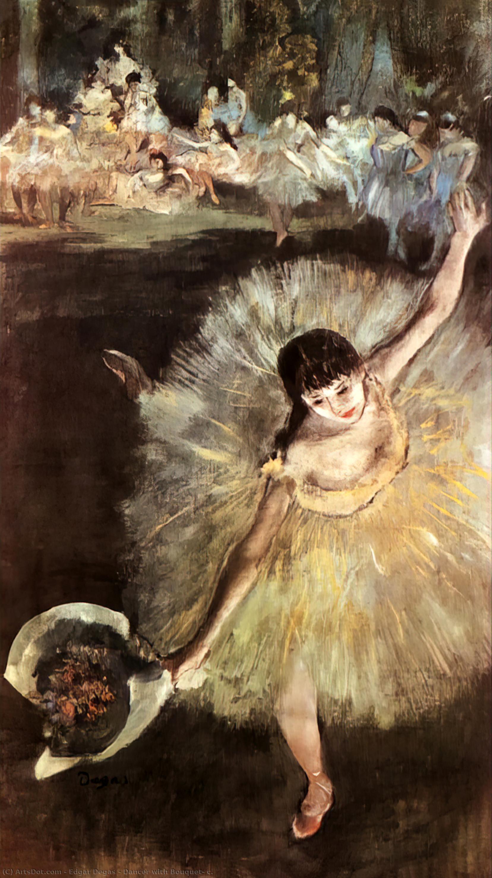 Dancer With Bouquet, C. — Hilaire-germain-edgar Degas