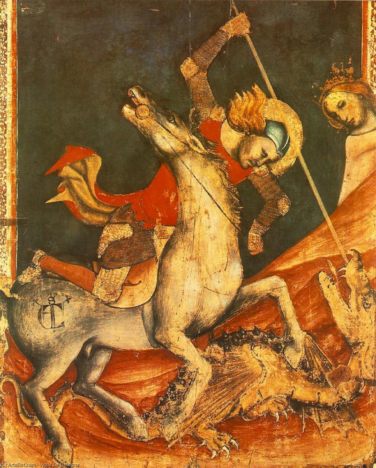 St George 's Battle With The Dragon — Vitale Da Bologna