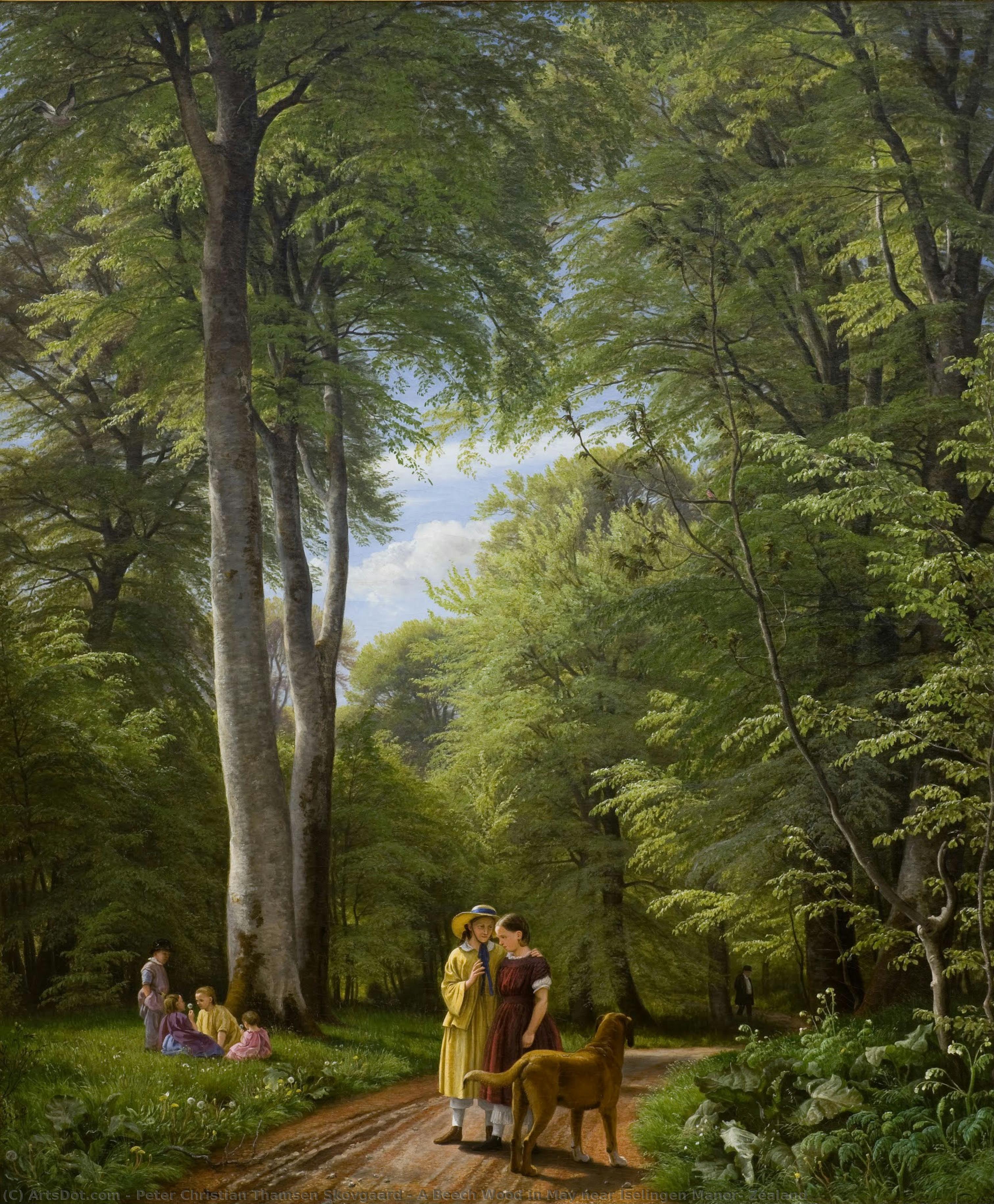 A Beech Wood In May Near Iselingen Manor, Zealand — Peter Christian Thamsen Skovgaard