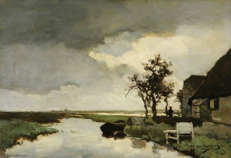 A Dutch Canal — Johan Hendrik Weissenbruch