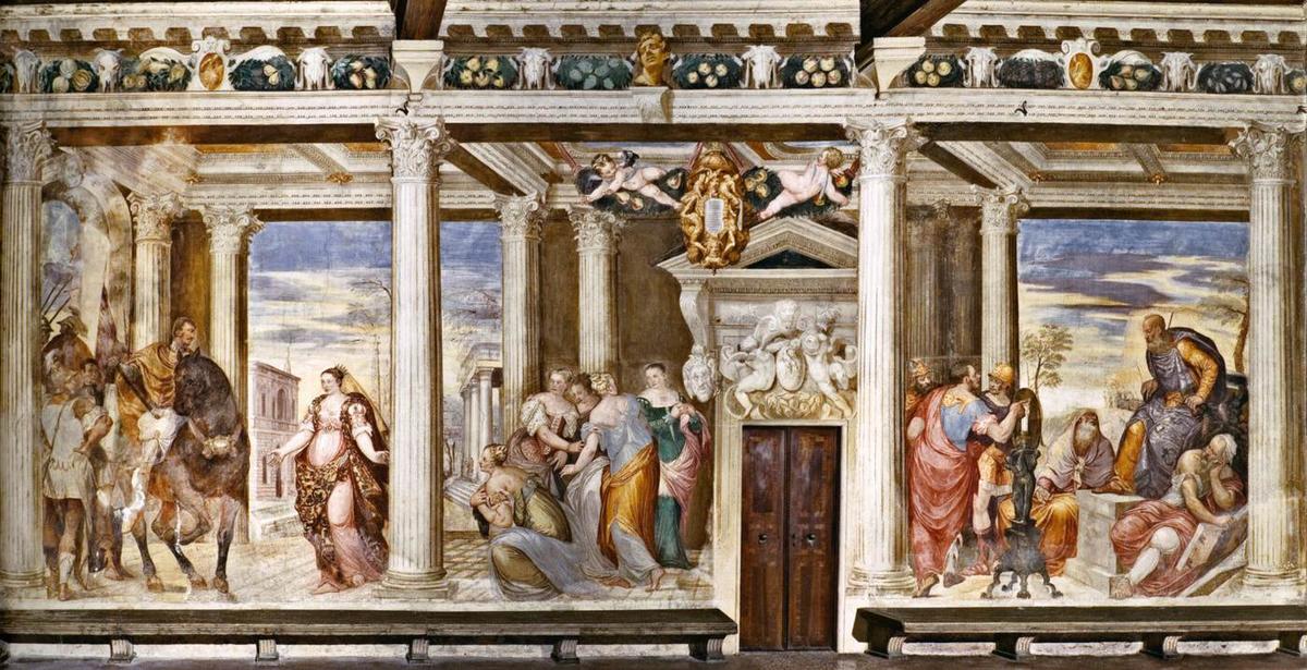 Sofonisba Before Masinissa Mucius Scaevola — Giovanni Antonio Fasolo