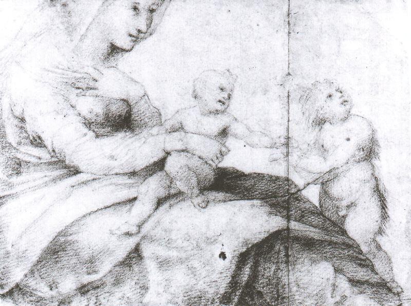 The Madonna And Child With Saint John The Baptist — Antonio Allegri Da Correggio