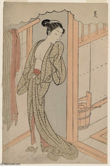 Woman In A Bathhouse — Suzuki Harunobu