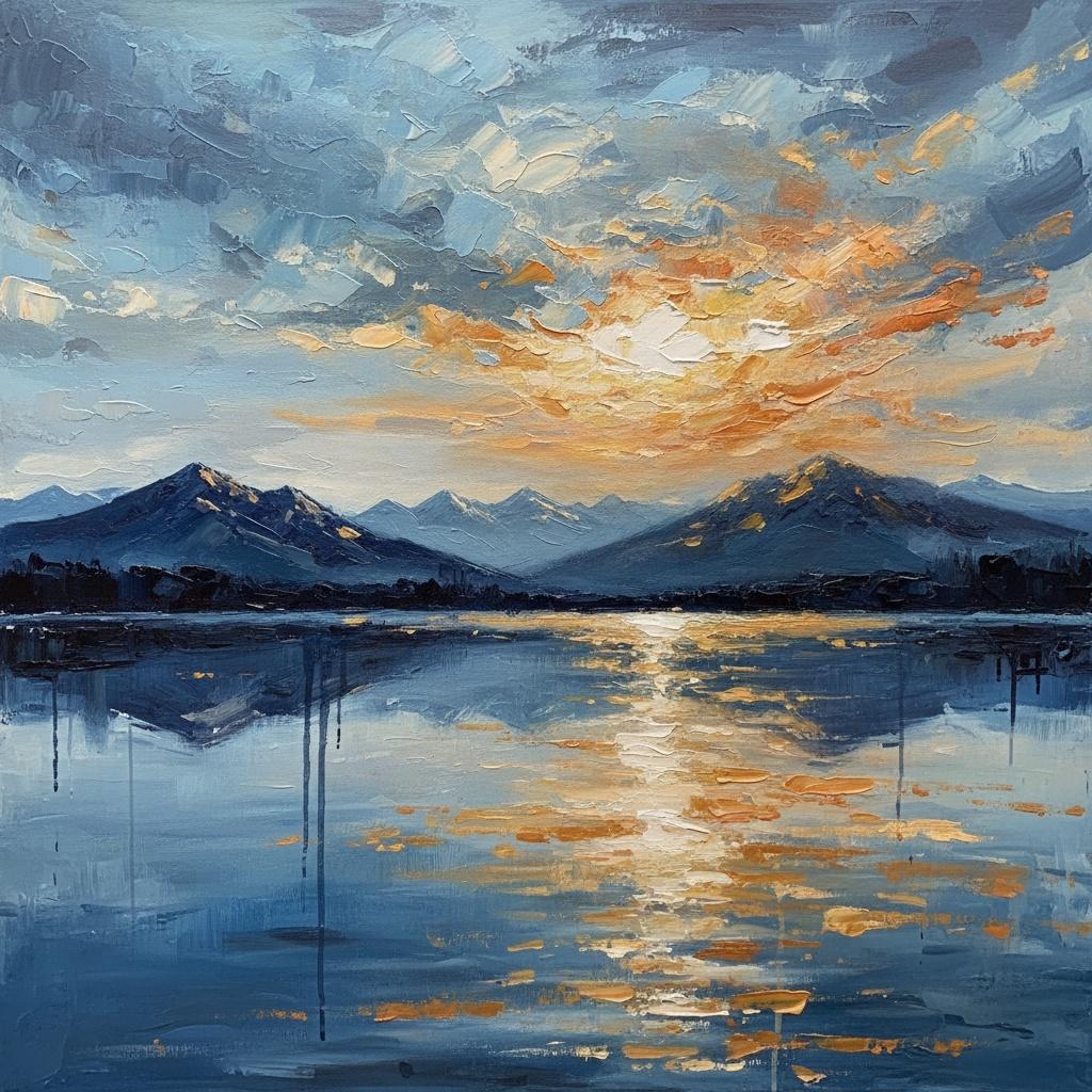 Ethereal Horizon: A Singular Symphony Of Golden Light And Cerulean Depths — Christian Noiret