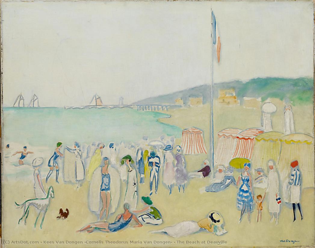 The Beach At Deauville — Kees Van Dongen (cornelis Theodorus Maria Van Dongen)