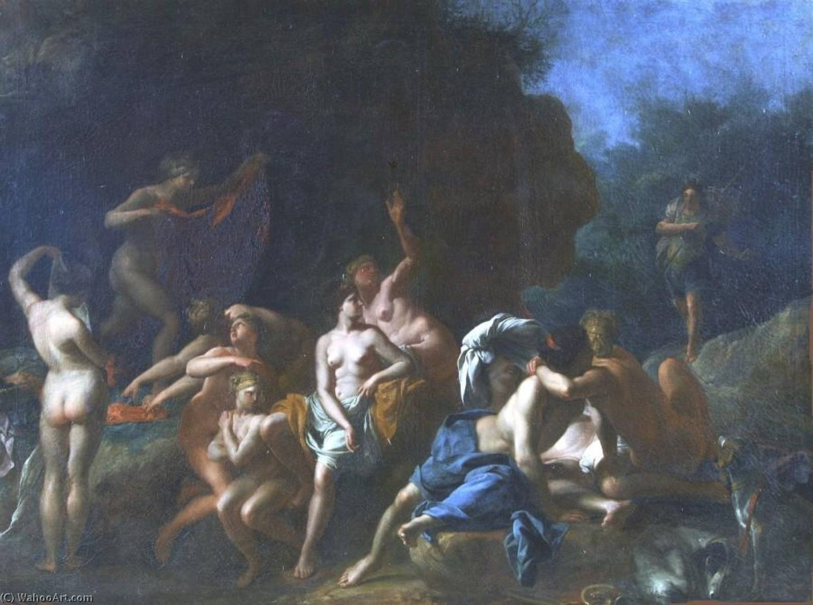 Diane Et Ses Nymphes Surprises Au Bain Par Actéon — Antoine Rivalz