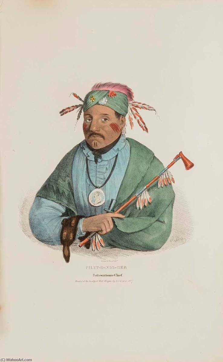 Chat O Mis See Pottowattomie Chief, From The Aboriginal Portfolio — James Otto Lewis