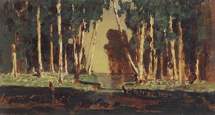 Birch Grove, Sketch — Arkhip Ivanovich Kuindzhi