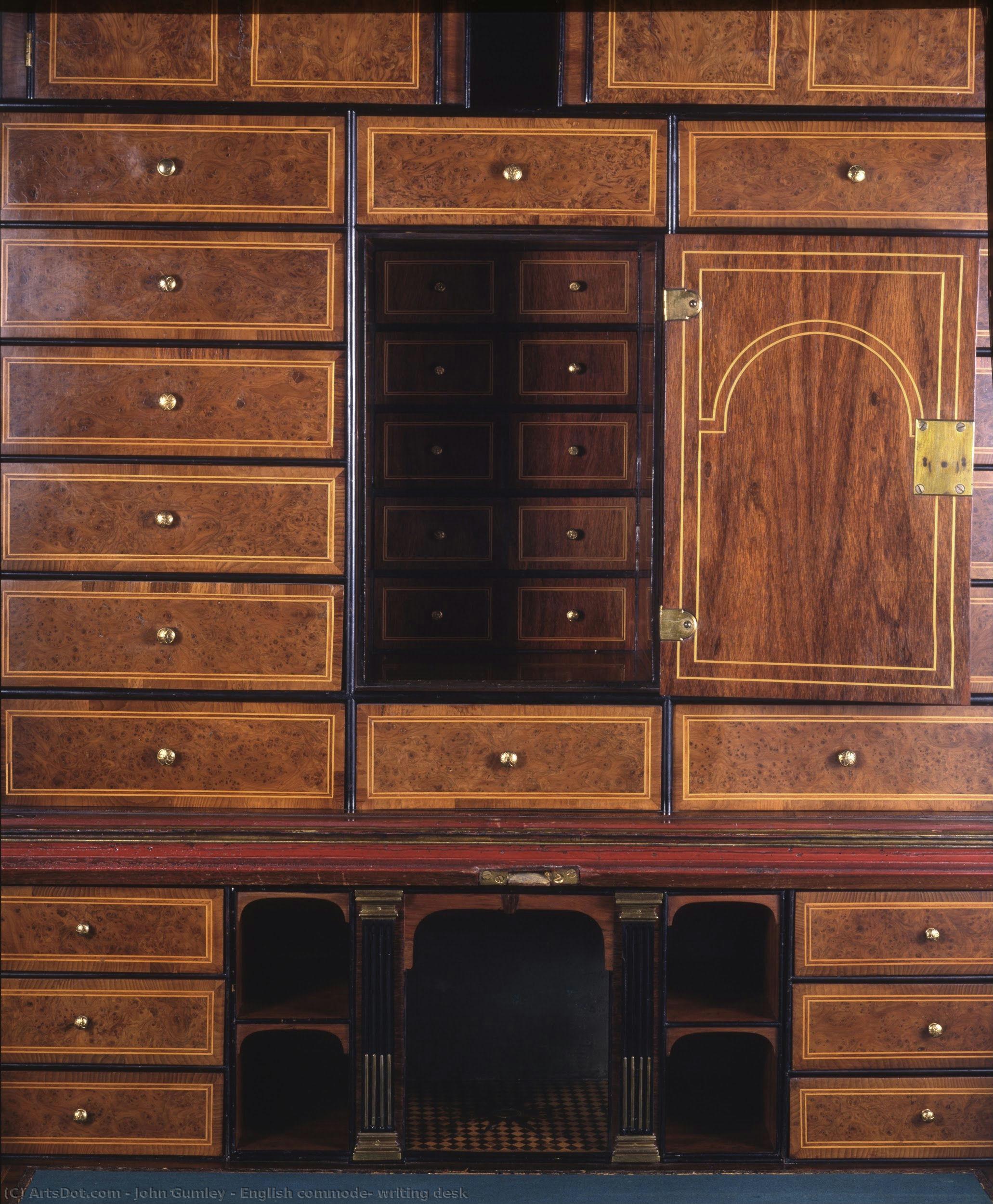 English Commode, Writing Desk — John Gumley