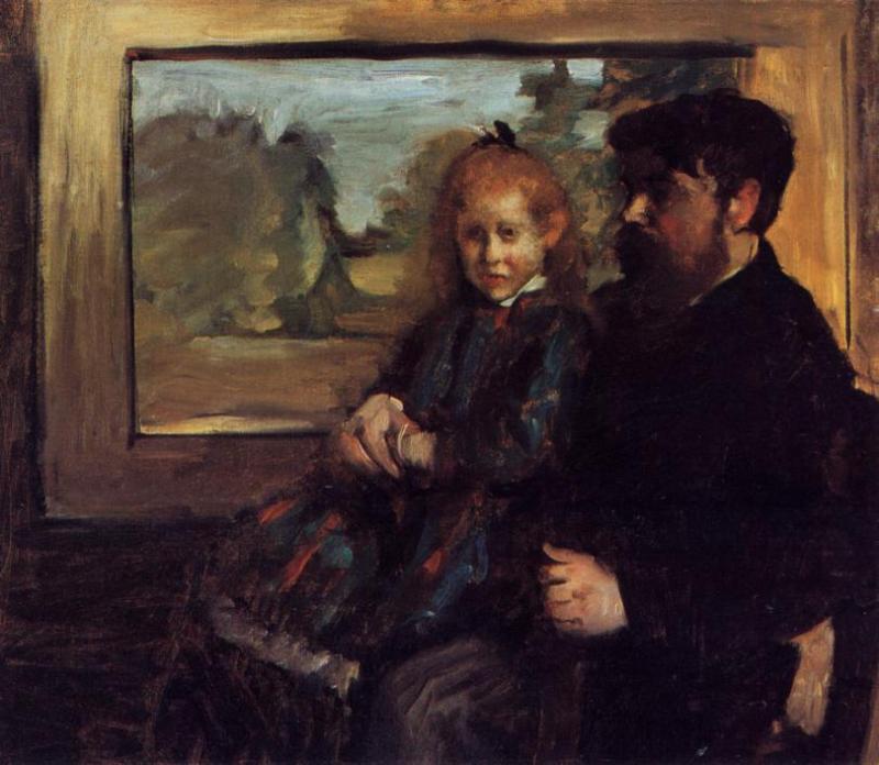 Henri Rouart Y Su Hija Helene — Hilaire-germain-edgar Degas