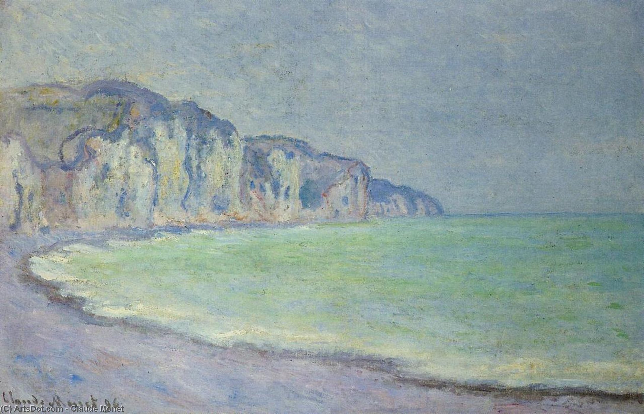 Cliff At Pourville — Claude Monet