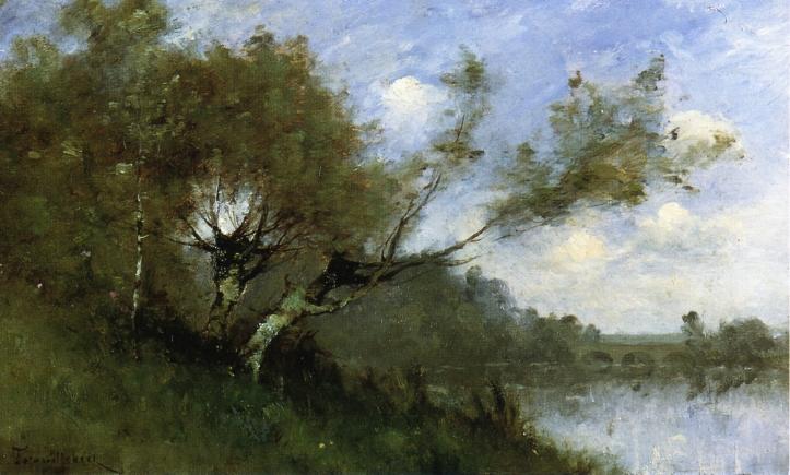 Fishermen By The Banks Of The River — Paul Désiré Trouillebert