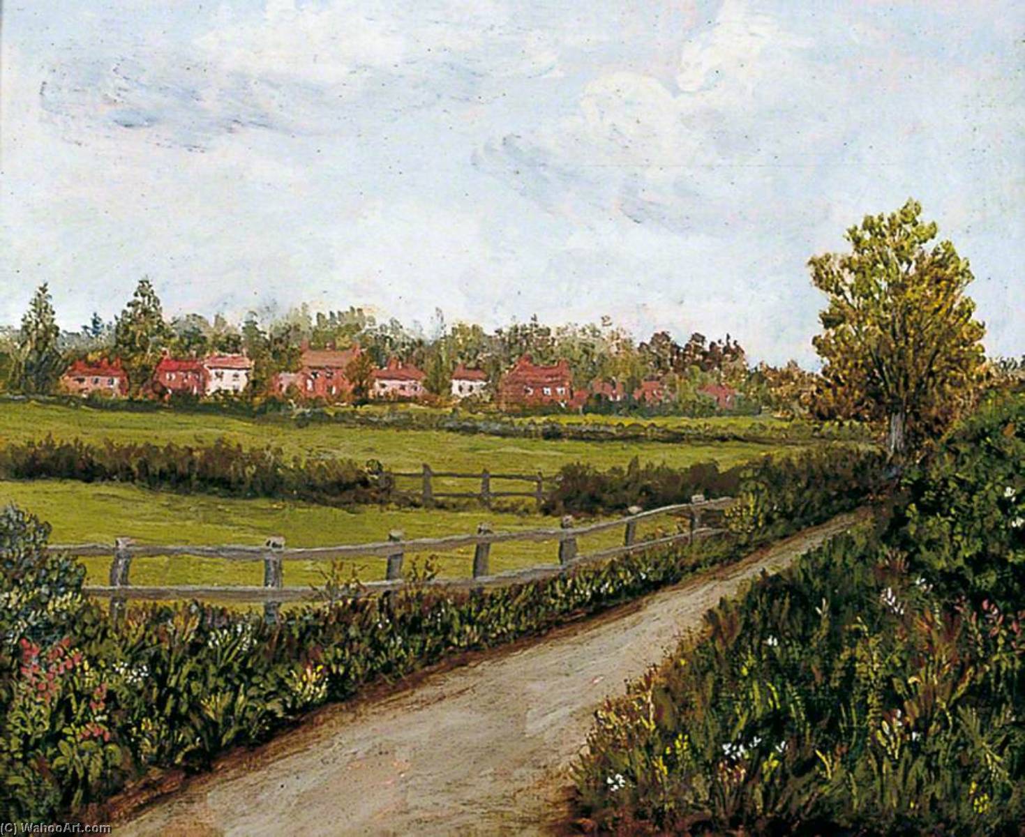 From Westham Lane, Barford, Warwickshire — Joseph Baker Fountain