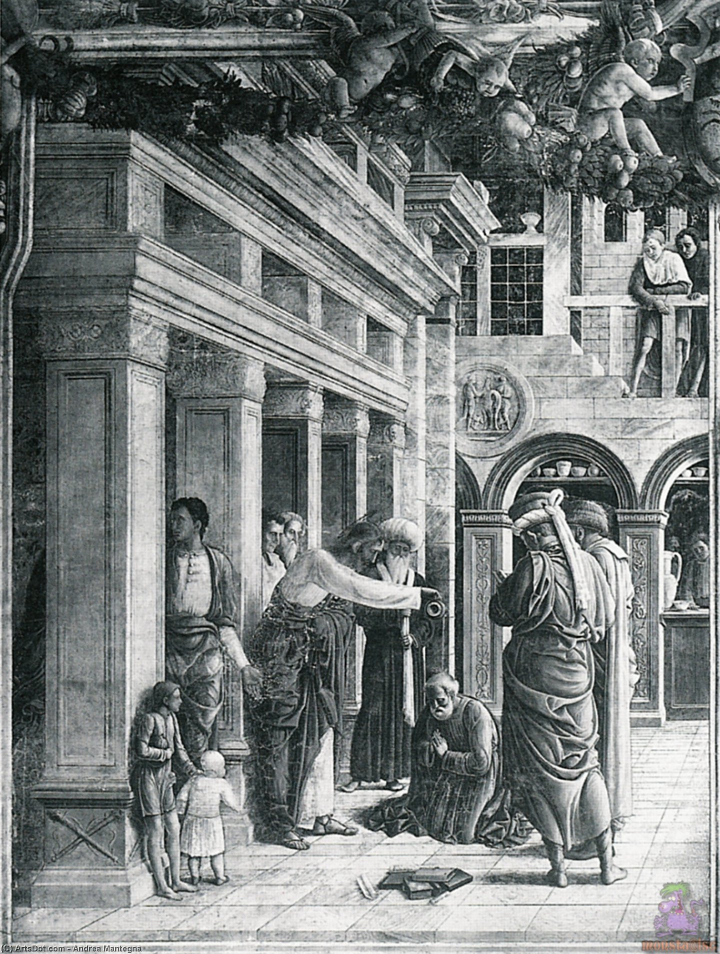 Szene Aus Dem Leben Des Hl.jakob — Andrea Mantegna