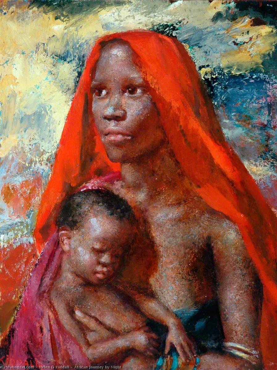 African Journey By Night — Helen D Kiddall