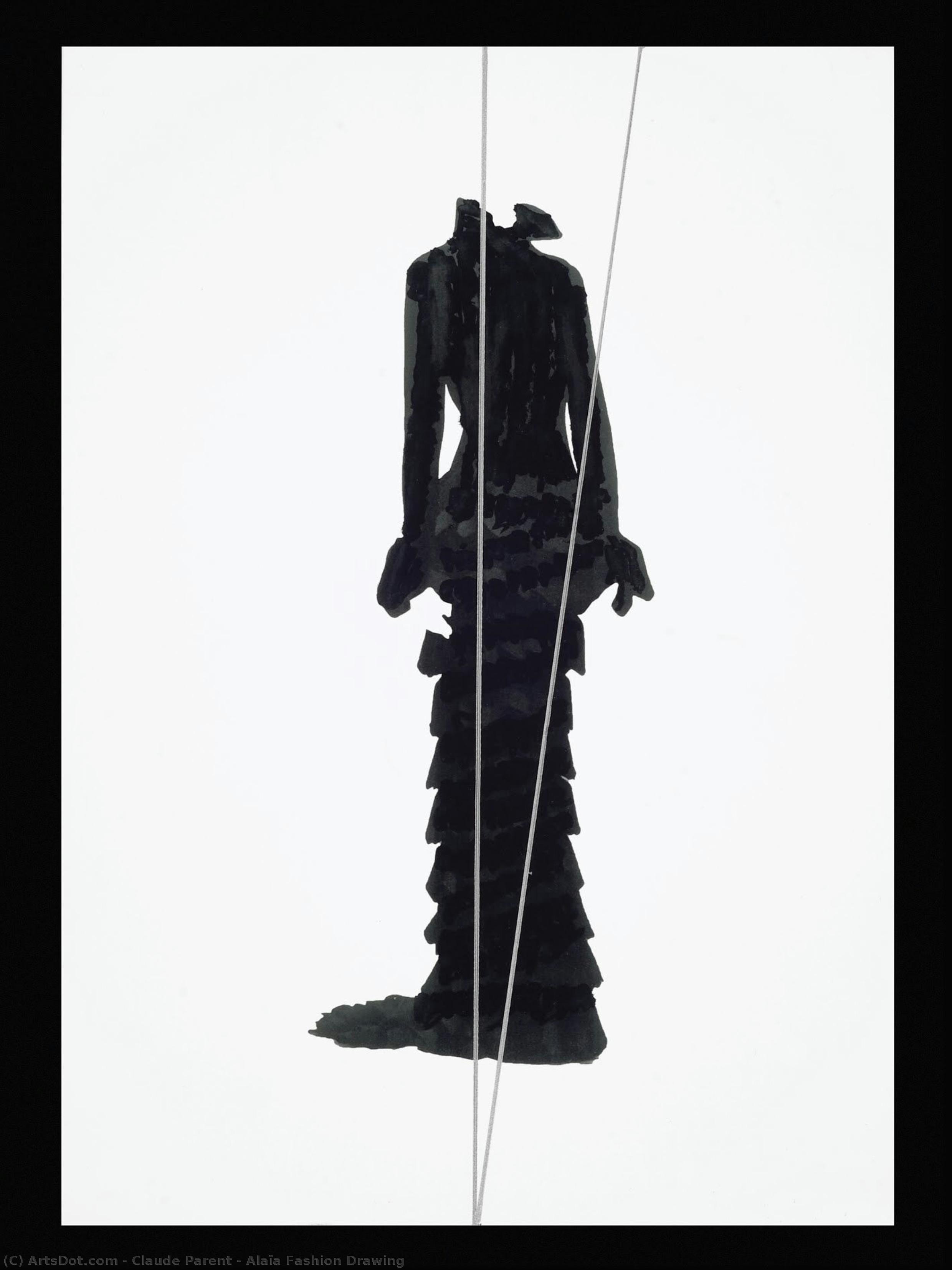 Alaïa Fashion Drawing — Claude Parent