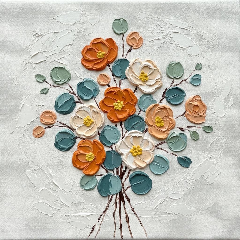 Ethereal Bloom In Ochre And Sage: A Singular Meditative Impasto Masterpiece — Christian Noiret