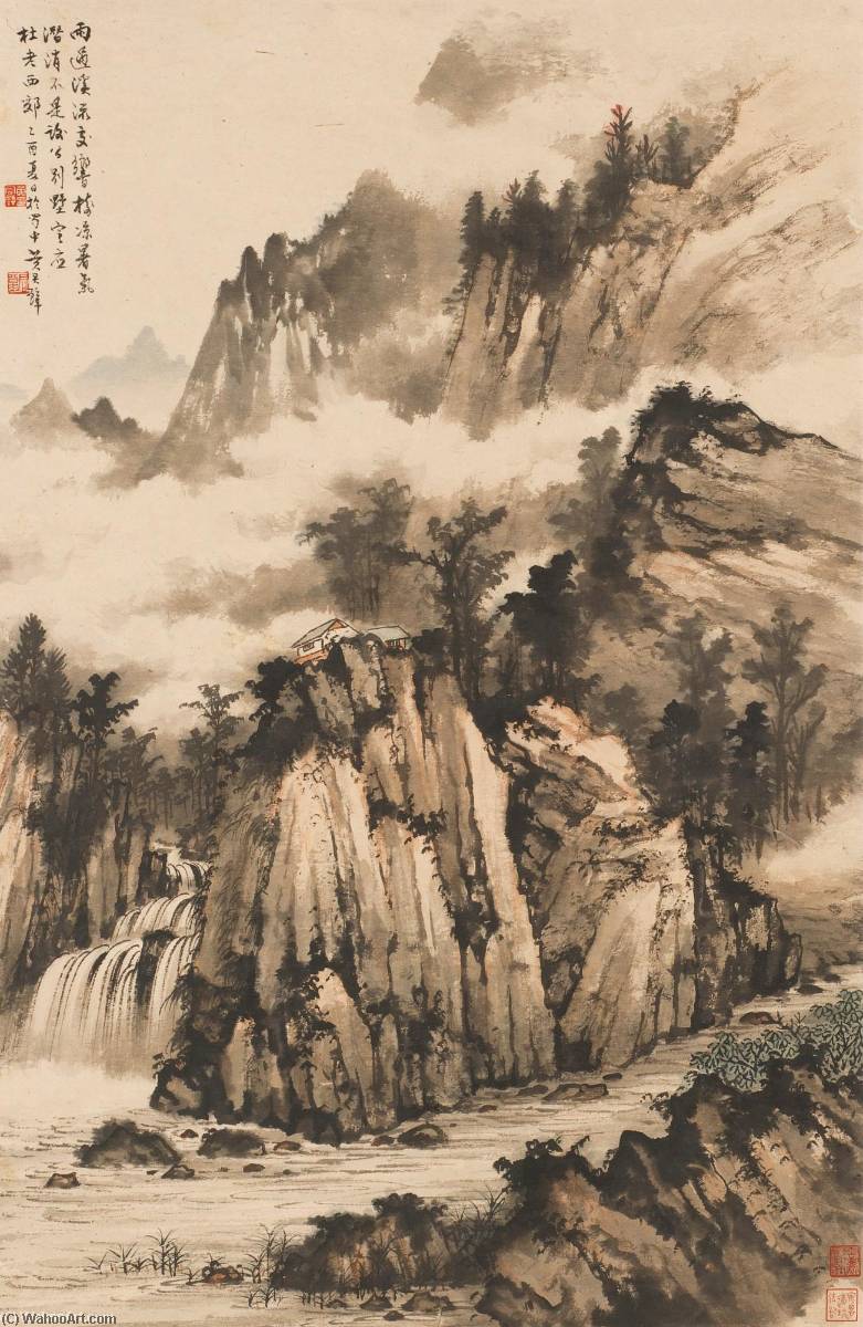 Streams And Mountains After Rain — Huang Junbi