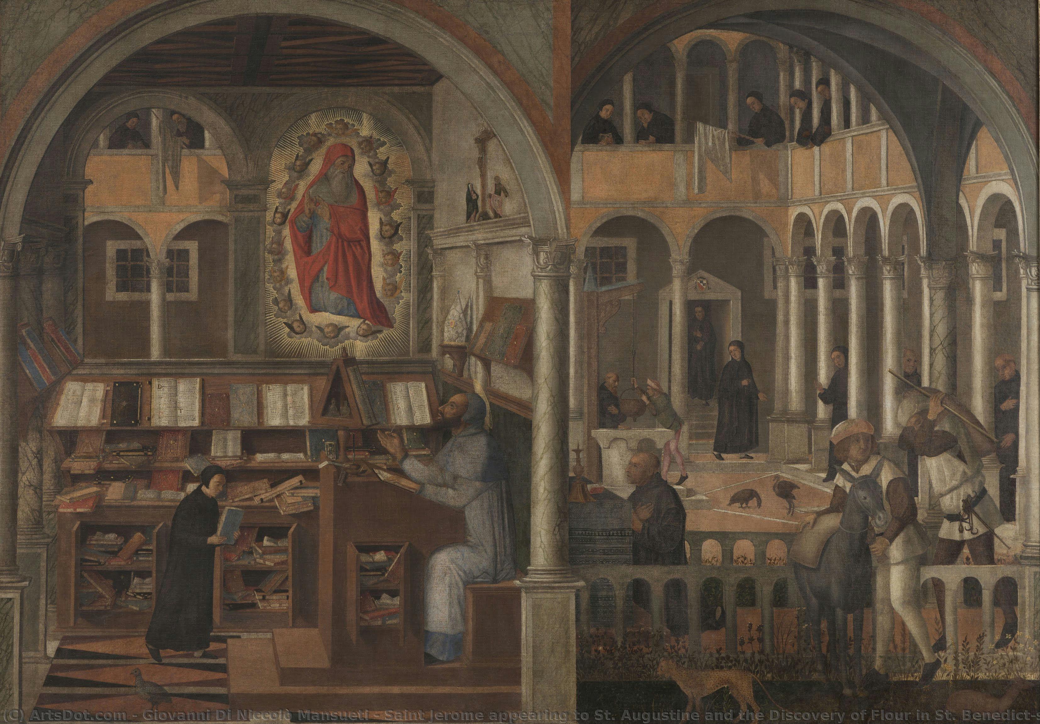 Saint Jerome Appearing To St. Augustine And The Discovery Of Flour In St. Benedict’s Monastery — Giovanni Di Niccolò Mansueti
