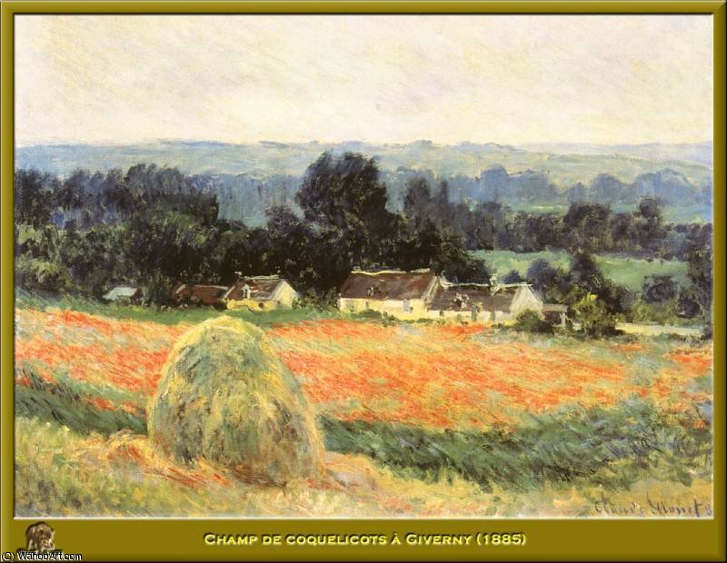 Champ De Coquelicots A Giverny — Клод Моне