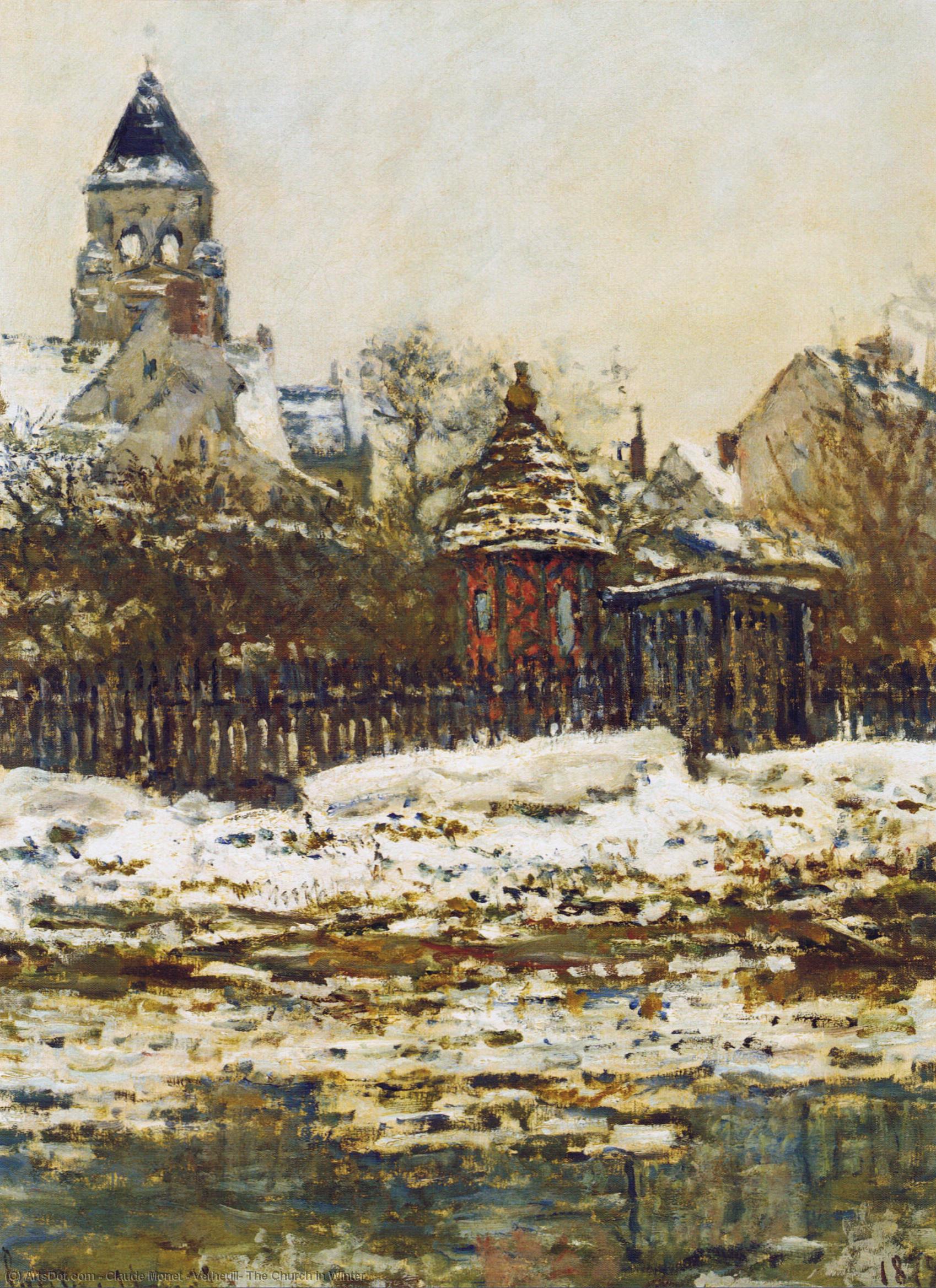 Vetheuil, The Church In Winter — Claude Monet
