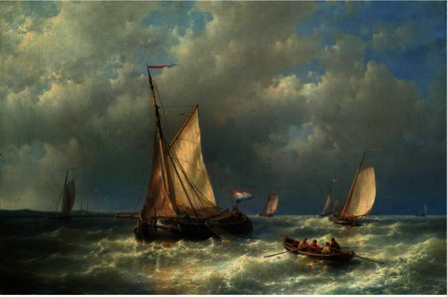 Stormy Sea With Ships — Абрам Хулк Сёниор