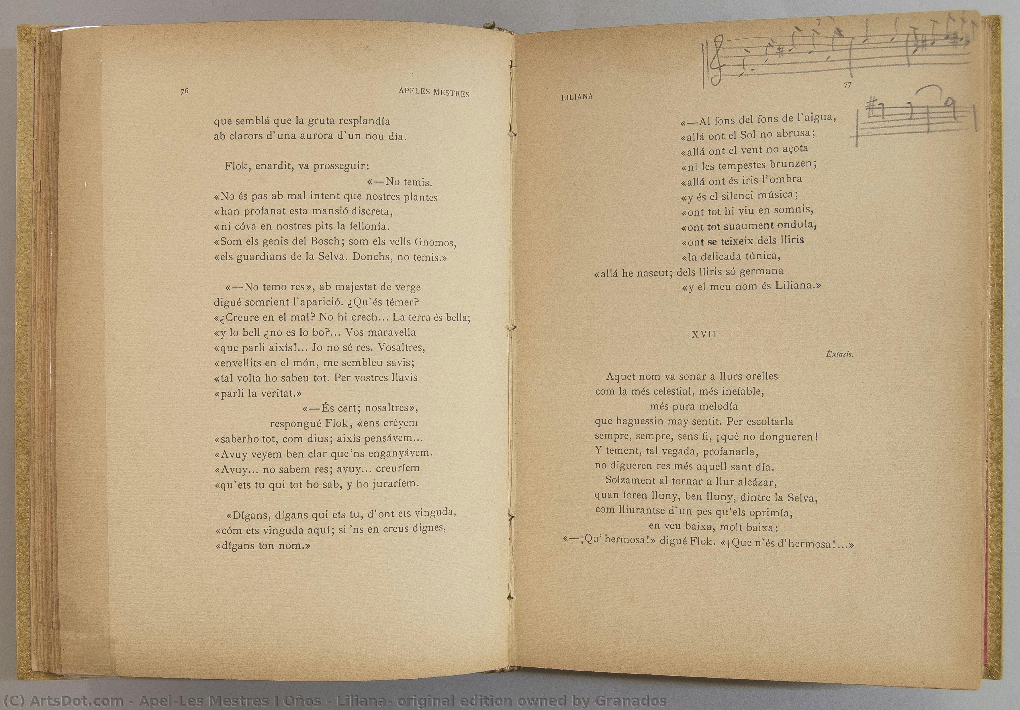 Liliana, Original Edition Owned By Granados — Apel·les Mestres I Oñós