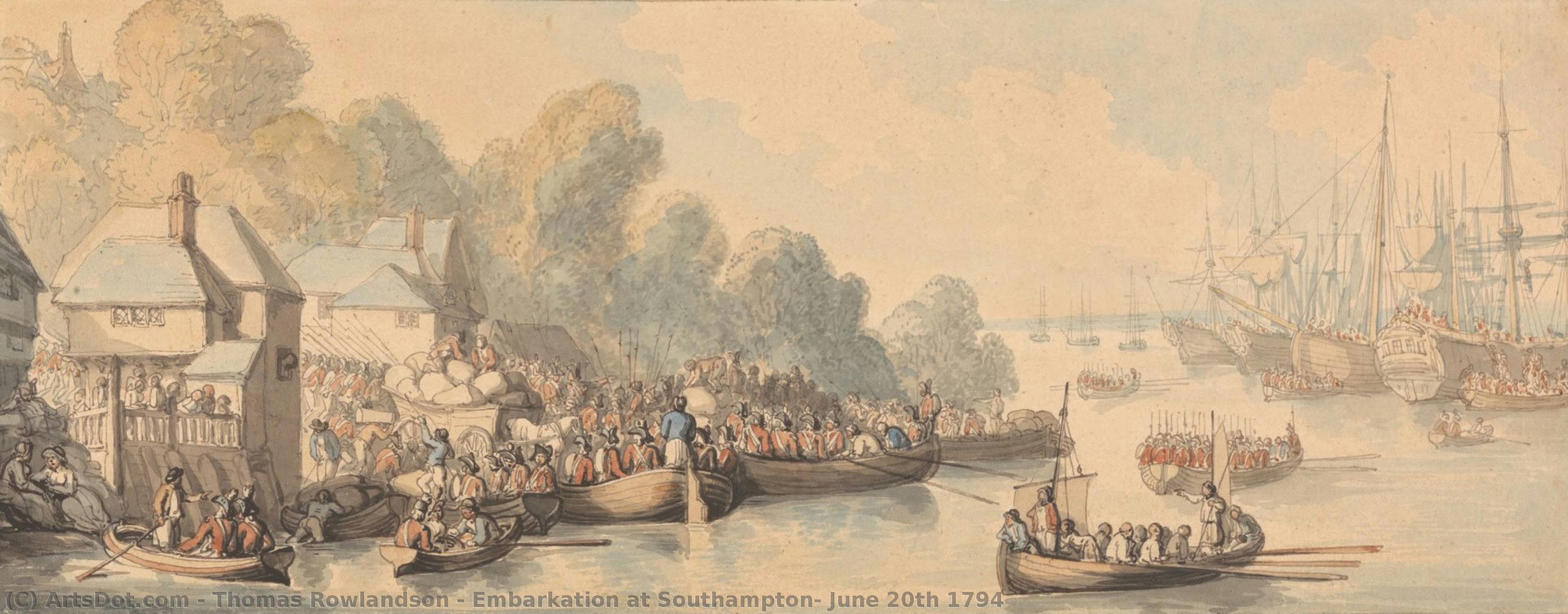 Embarkation At Southampton, June 20th 1794 — Thomas Rowlandson