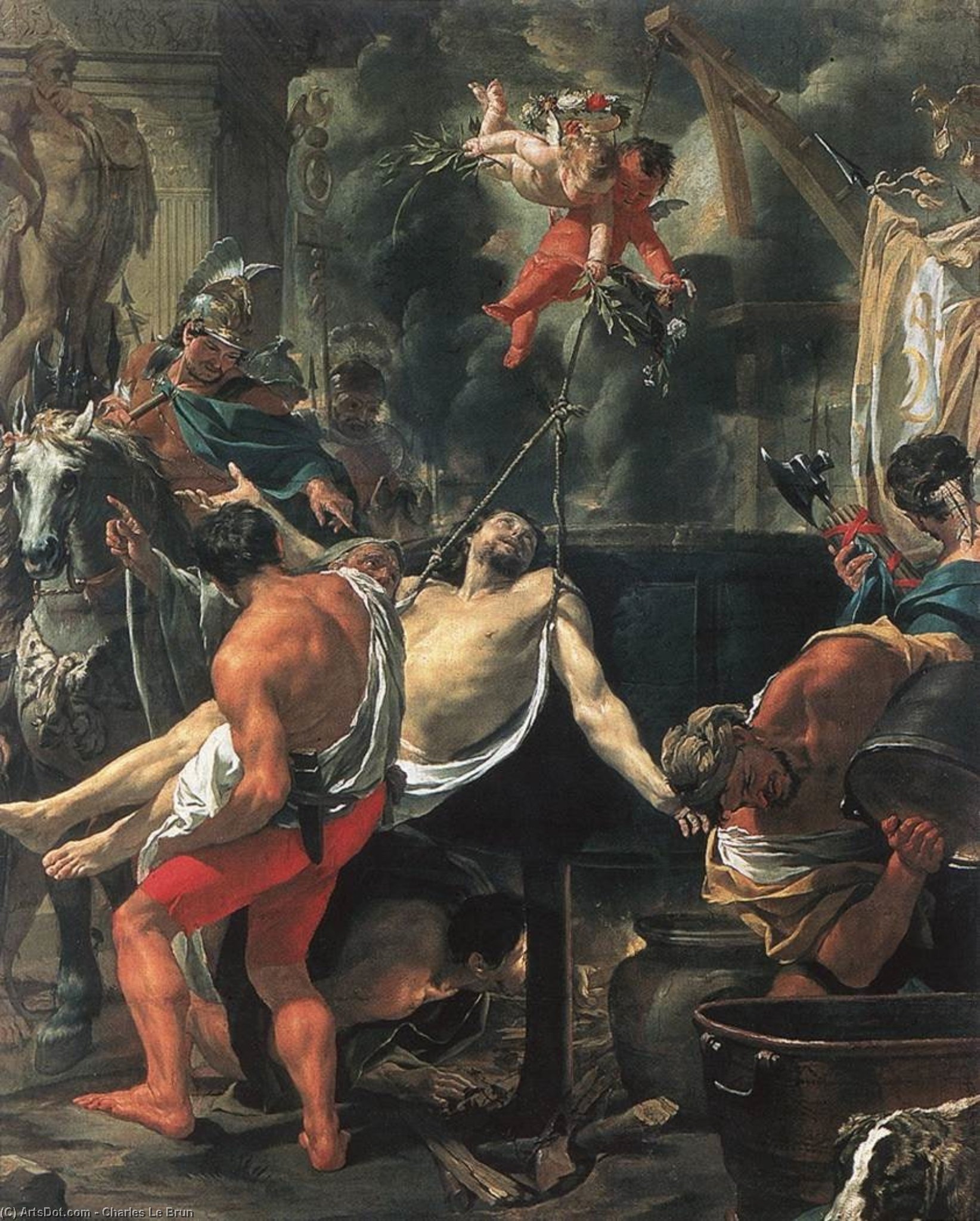 Martyrdom Of St John The Evangelist At Porta Latina — Charles Le Brun