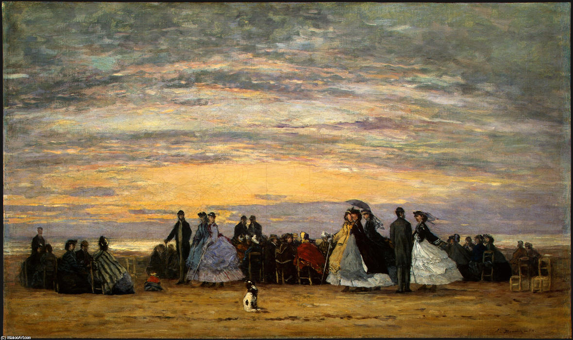 The Beach At Villerville — Eugène Ludović Boudin