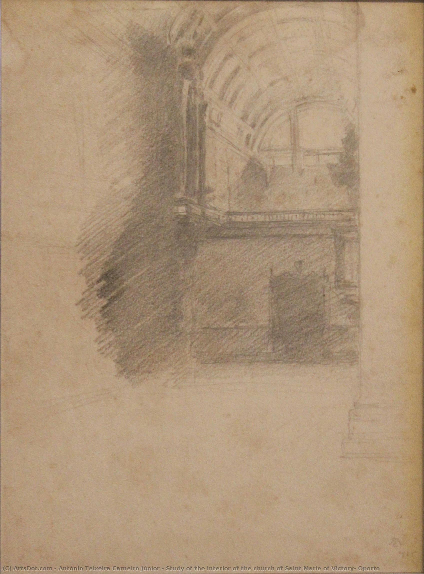 Estudio Del Interior De La Iglesia De Santa María De Victoria, Oporto — António Teixeira Carneiro Júnior