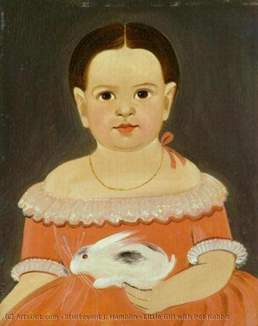 Little Girl With Pet Rabbit — Sturtevant J. Hamblen