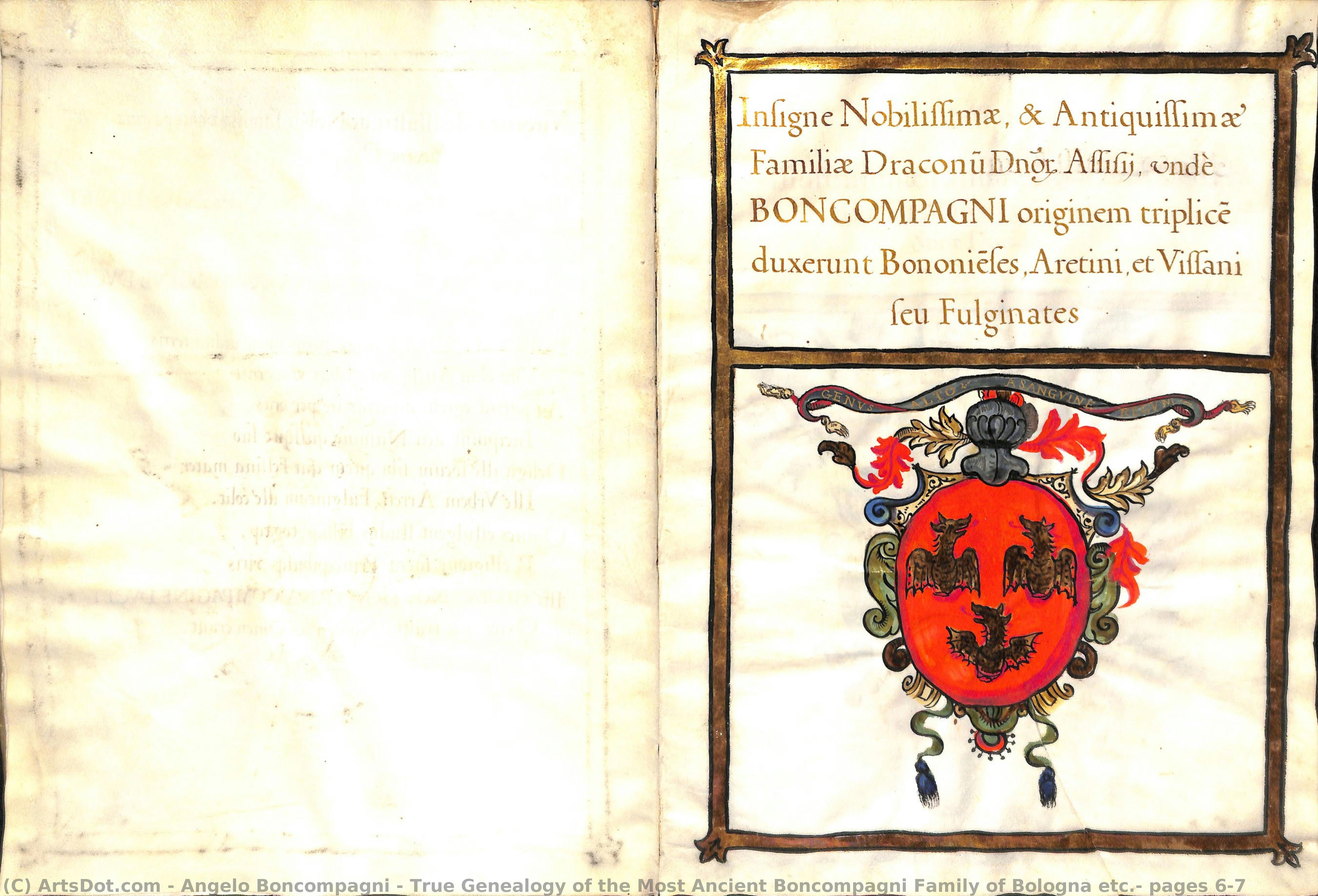 True Genealogy Of The Most Ancient Boncompagni Family Of Bologna Etc.: Pages 6-7 — Angelo Boncompagni