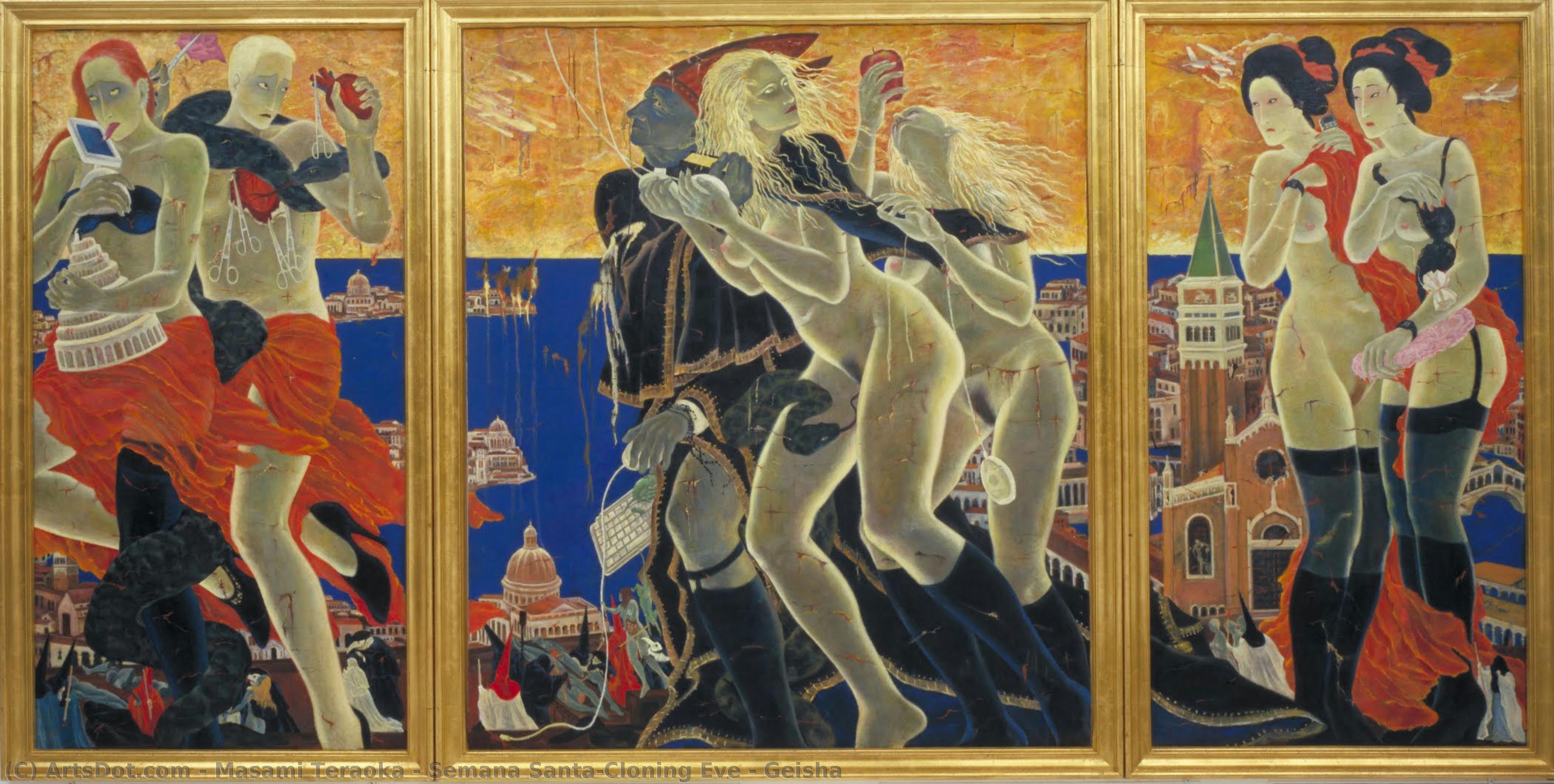 Semana Santa/cloning Eve & Geisha — Masami Teraoka
