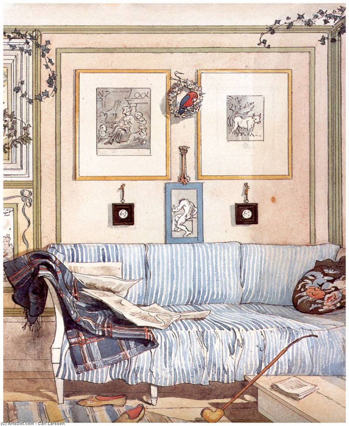 El Rincon De Los Perezosos (detalle) - — Carl Larsson