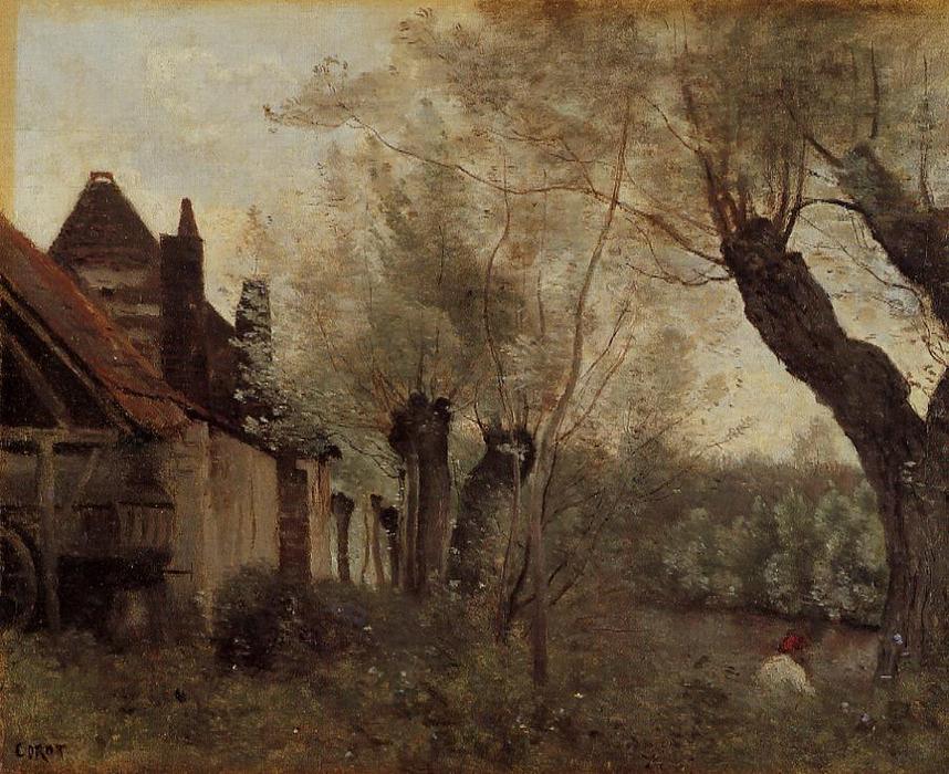 Weiden Und Bauernhöfe Bei Saint-catherine-les Arras — Jean-baptiste-camille Corot