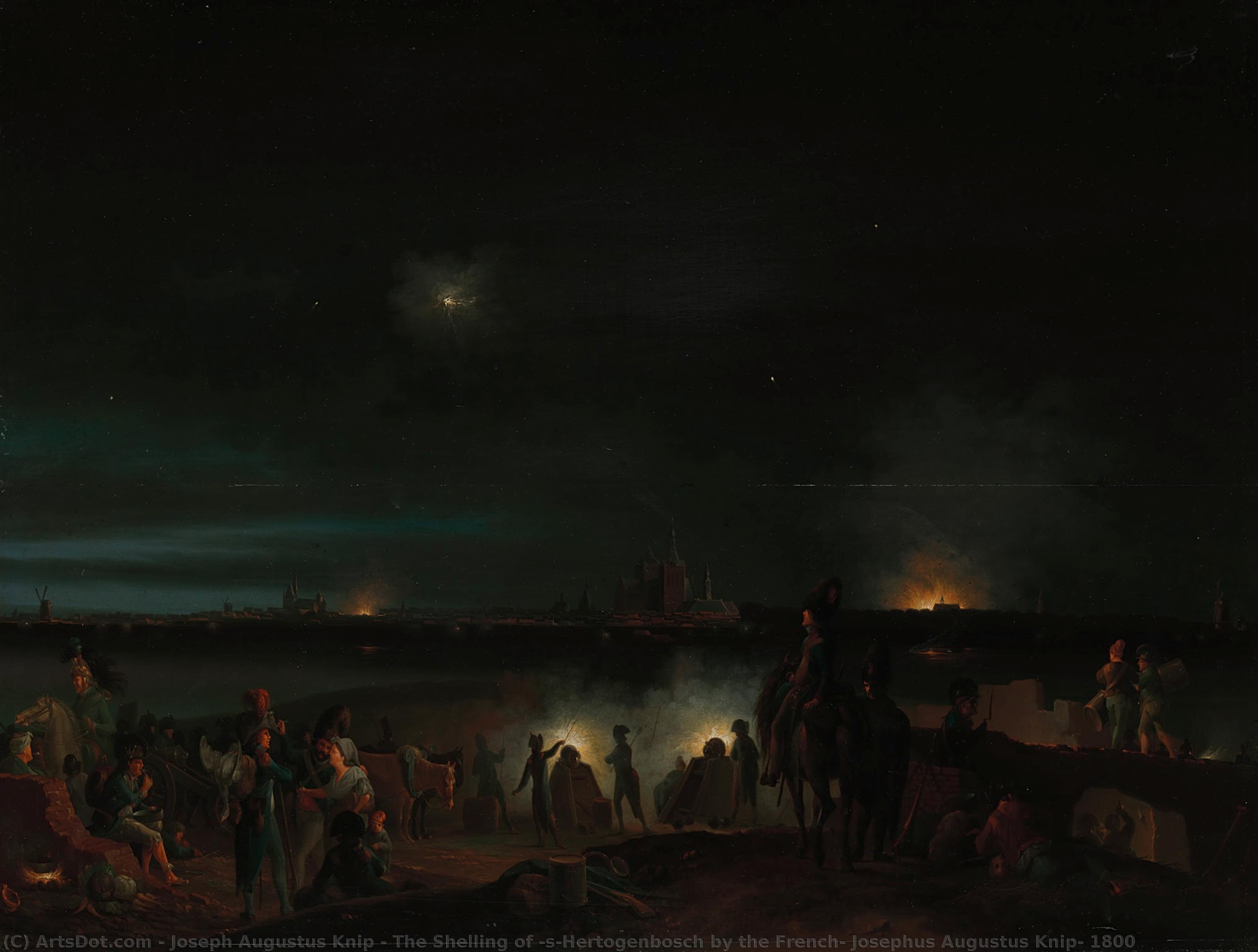The Shelling Of ’s-hertogenbosch By The French, Josephus Augustus Knip, 1800 — Joseph August Knip