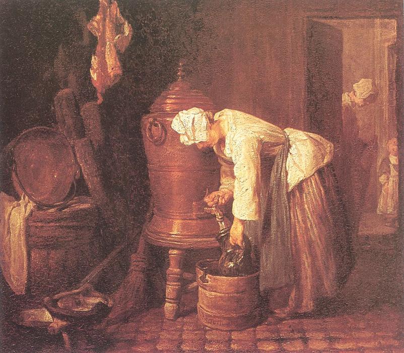 Woman Drawing Water From An Urn — Jean-baptiste-siméon Chardin