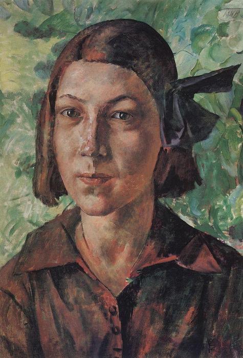 The Girl In The Garden — Kuzma Petrov-vodkin