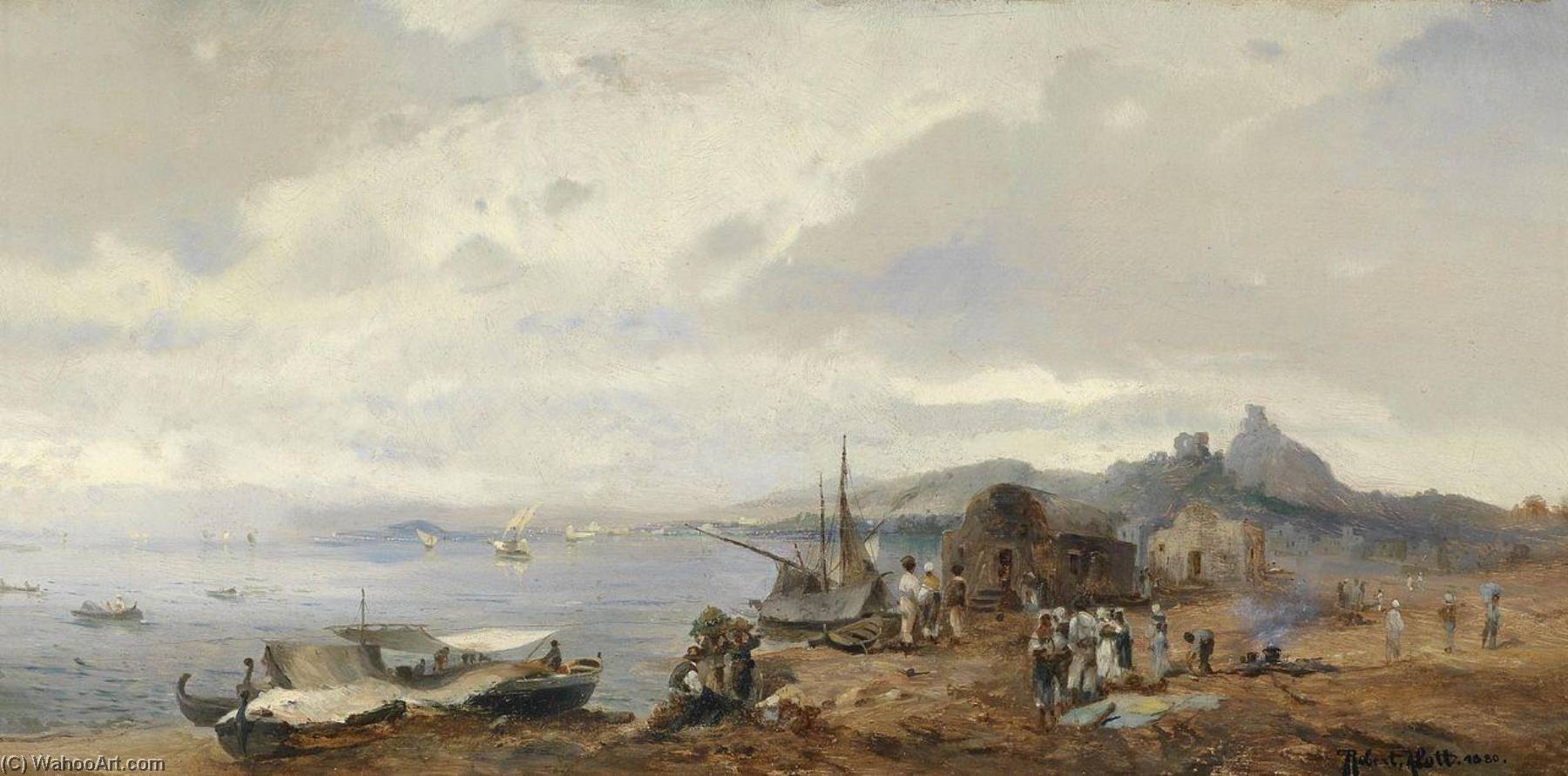 Fishermen In The Coastal Landscape — Robert Alott
