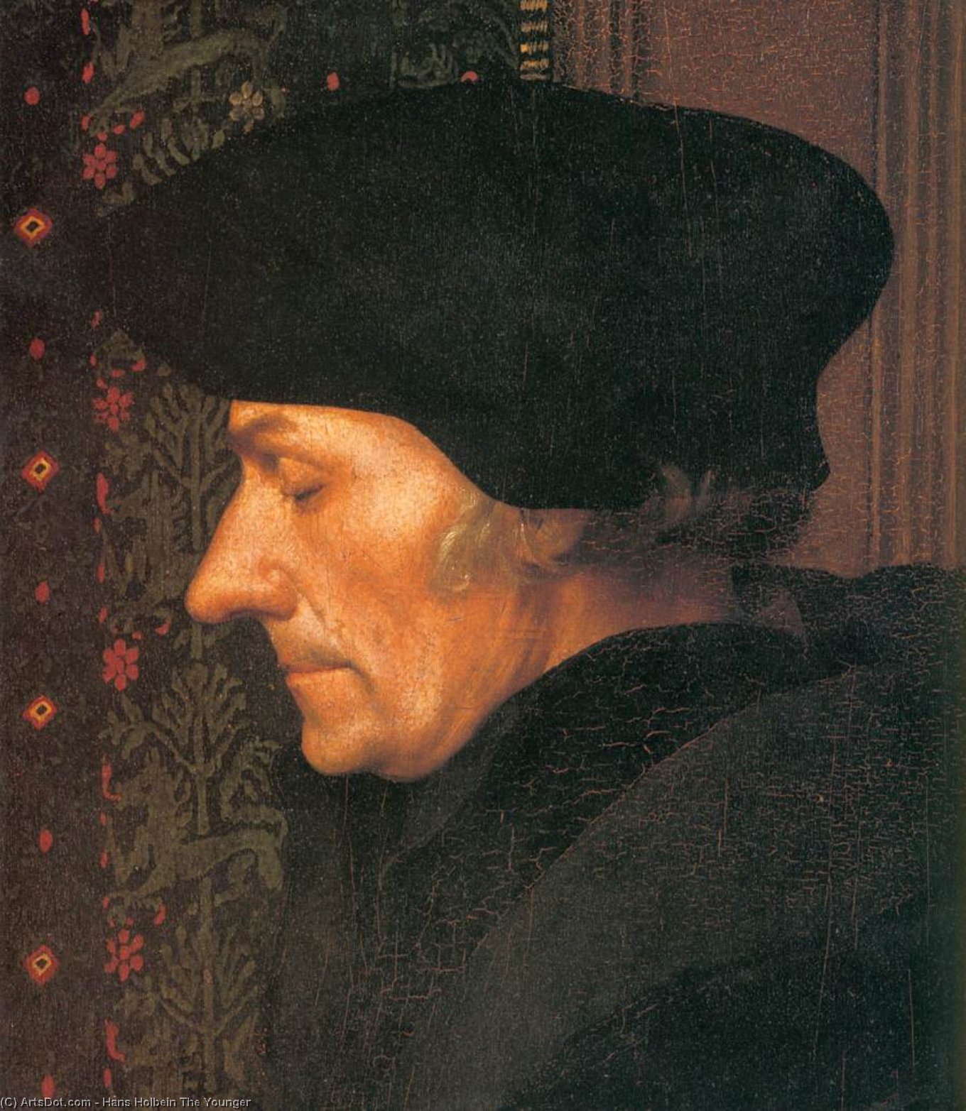 Erasmus (detail) — Hans Holbein The Younger