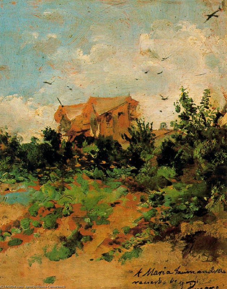 Landscape With Farmhouse — Ignacio Pinazo Camarlench