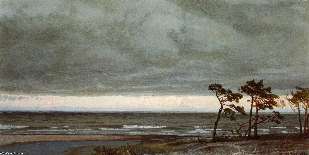 Seascape With Pines And Overhanging Clouds — Уильям Трост Ричардс