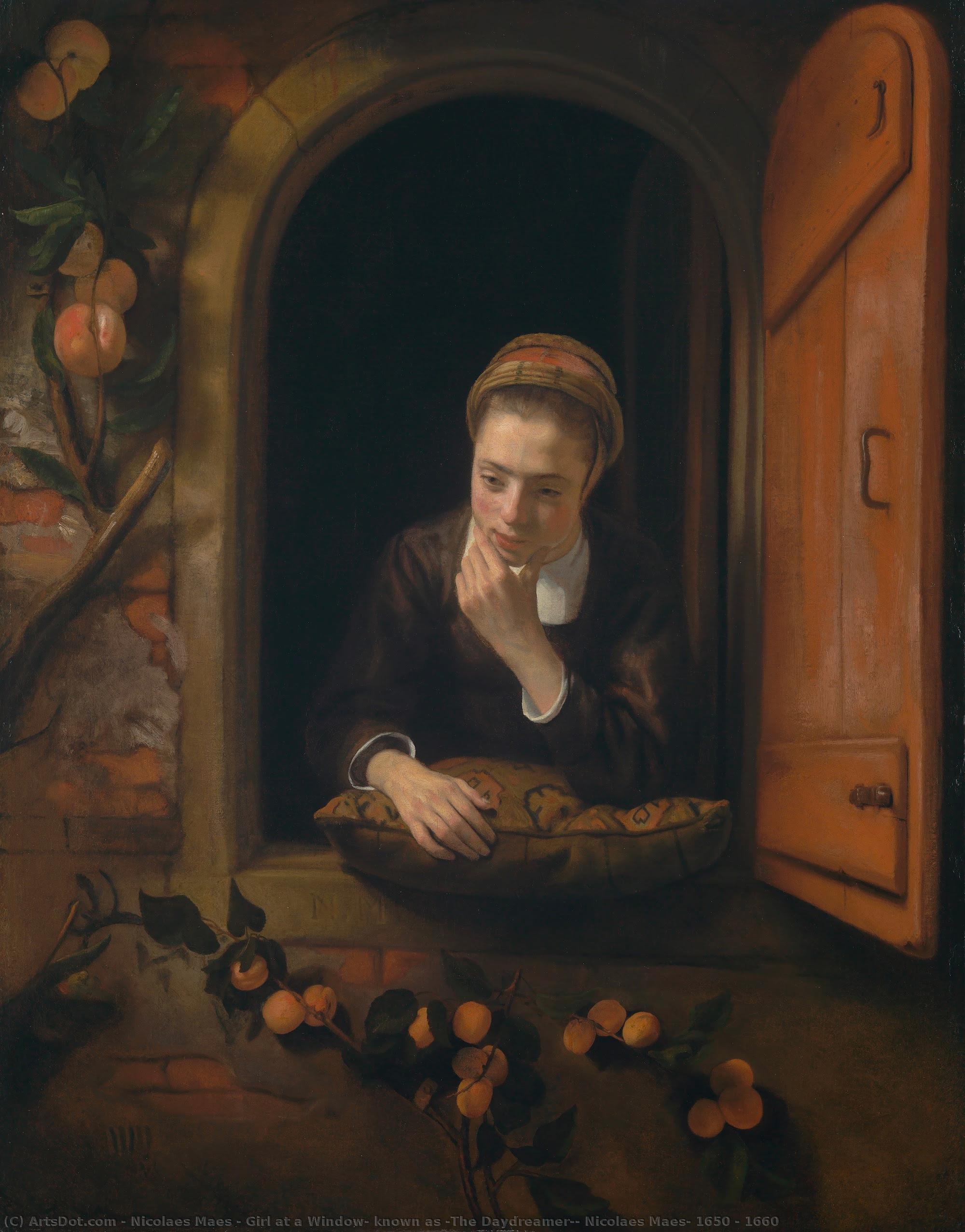 Girl At A Window, Known As ‘the Daydreamer’, Nicolaes Maes, 1650 - 1660 — Nicolaes Maes