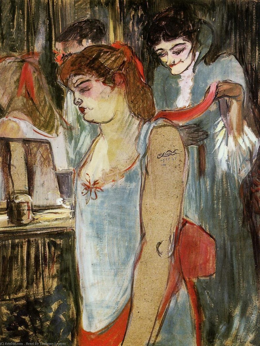 Die Tätowierte Frau — Comte Henri Marie Raymond De Toulouse-lautrec-monfa