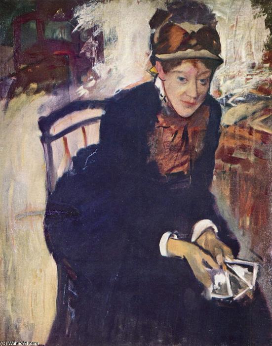 Portrait Of Miss Cassatt, Holding The Cards — Mary Stevenson Cassatt