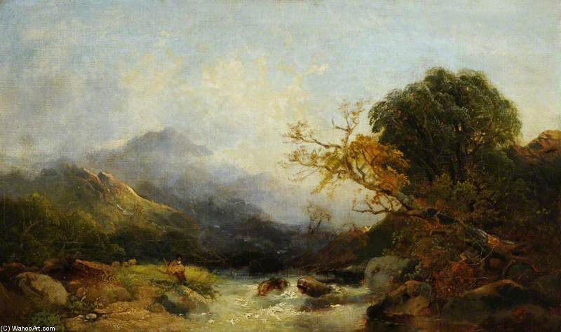 Highland River And Lake View — Joseph Horlor