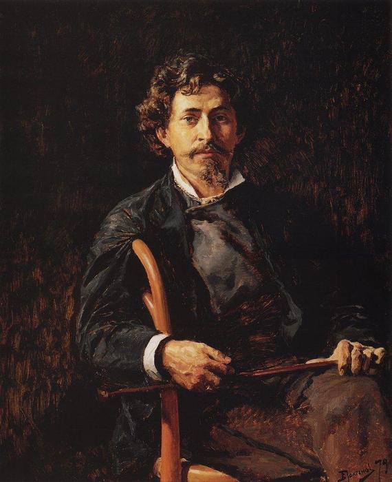 Portrait Of The Artist Ilya Repin — Vasilj Dmitrijevič Polenov